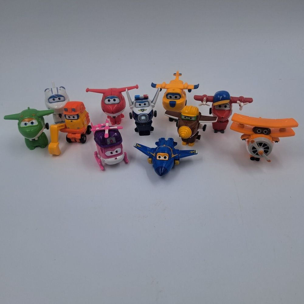 2" Super Wings Transforming Vehicle Plane Bot Lot Of 11